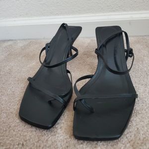 Zara black heeled sandals